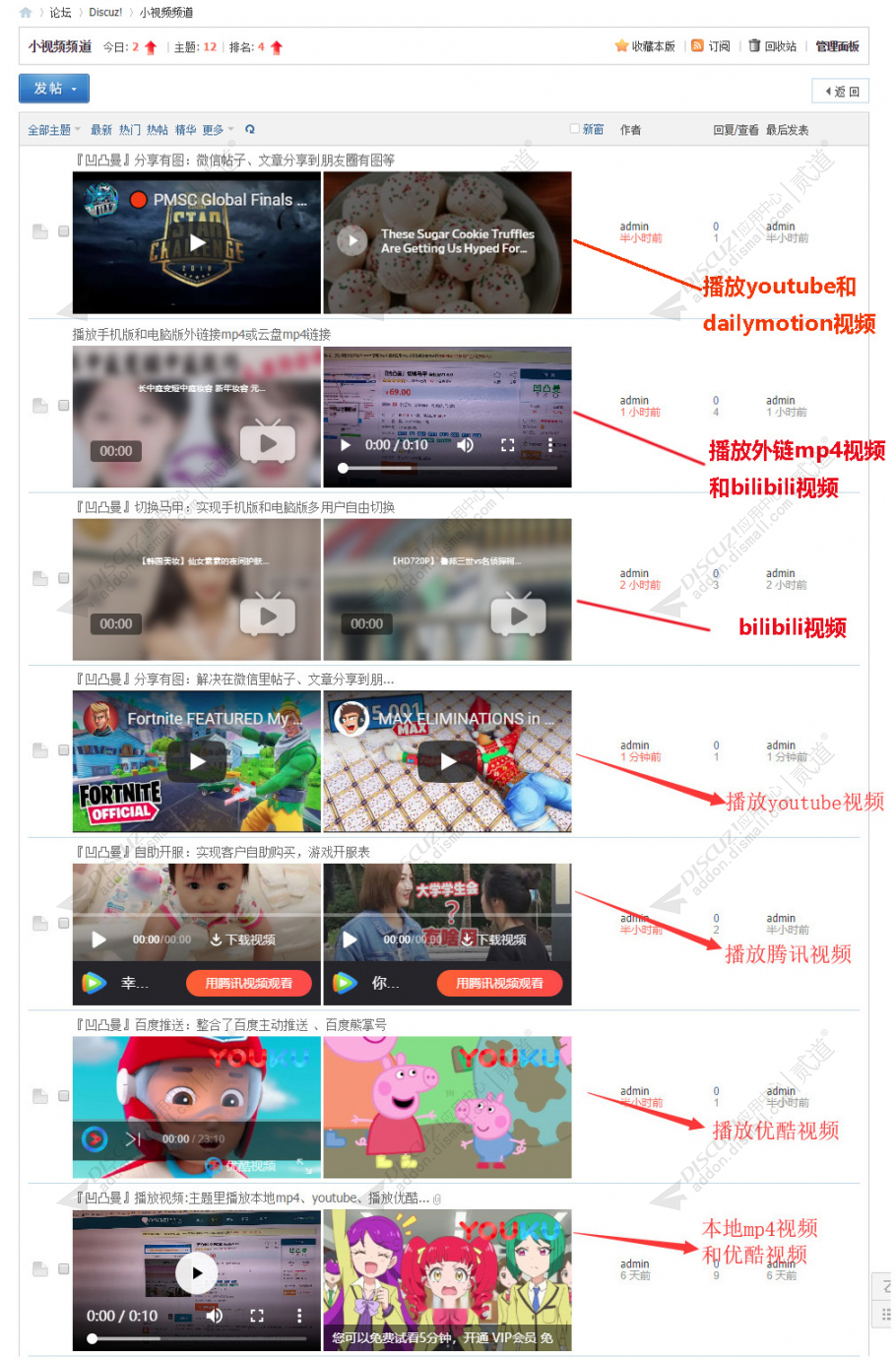 凹凸曼视频列表 商业组件版V1.90(apoyl_videolist)